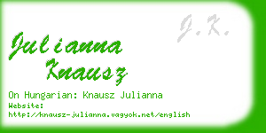 julianna knausz business card